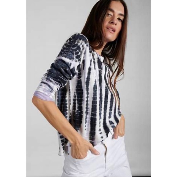 🎉Sanctuary Sunsetter Tie Dye Sweater, Women’s Sz Med, Purple/Lavender/Bla… - Picture 2 of 7